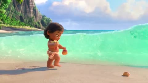 Moana bebé conoce el óceano | Disney Princesa