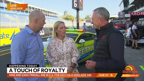 Mike and Zara Tindall in Australia for the 2022 VALO Adelaide _ Sunrise