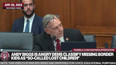 Rep Andy Biggs Was Angry Dems Tried To Dismiss Trafficked Border Kids