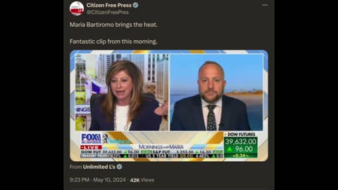 Maria Bartiromo gives a member of Congress and ear full