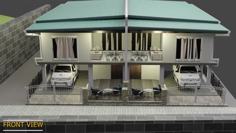 Duplex Morden Home Design Model Animation- 4xBedroom