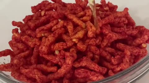 Would you try them? #spicy #pickles #hotcheetos #asmr