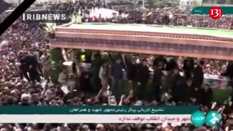 Crowd in Tehran: Tens of thousands of people bid farewell to President Raisi killed in chopper crash