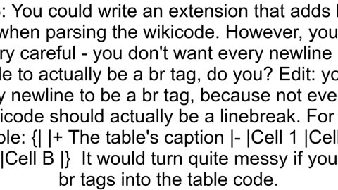 How can I force MediaWiki to respect single line breaks