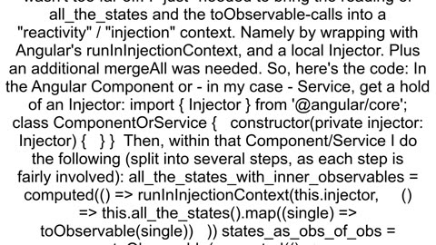 How do you mergemergeAll a Signal of an array of Signals in Angular