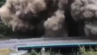 Huge landslide in Maurienne Valley, France