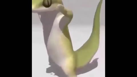 Lizard dances to Pokemon but its actually synced