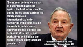 David Rockefeller Secret Recording of plans for New World Order