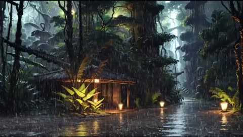 Find Peace in the Storm: Relaxing Rain ASMR in a Forest Hut (Deep Sleep)