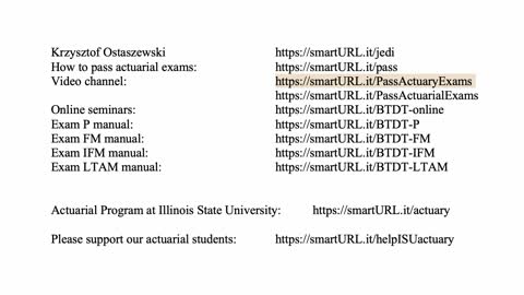 Exam LTAM exercise for August 29, 2021