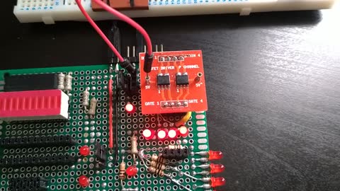 UPTS - Test of a 4xP-Channel MOSFET Board (STM32F746)