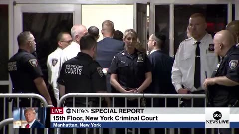 MOMENTS AGO: Trump departs Manhattan courthouse following arraignment