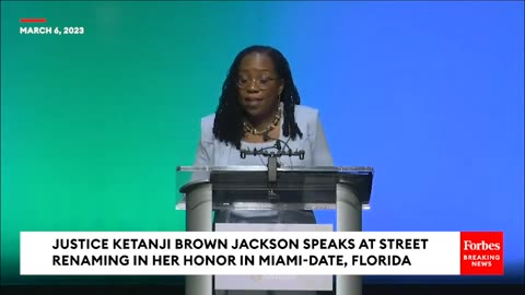 'I Am So Honored'- Justice Ketanji Brown Jackson Speaks At Miami-Dade Street Renaming In Her Honor