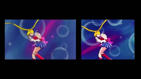 Sailor Moon - Cosmic Power Comparison ( Original VS Movie )