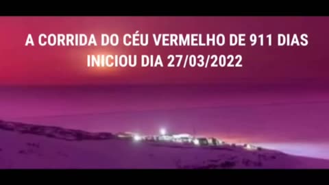 Céu vermelho na Antártida.