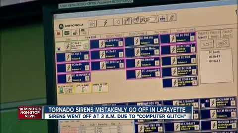 Tornado sirens inadvertently activated at 3 a.m.