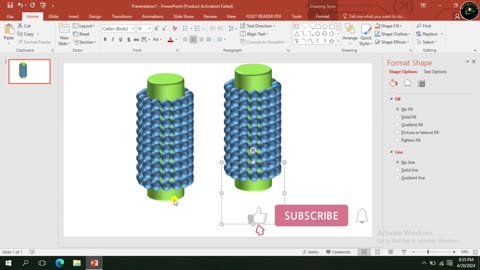 How to draw Fiber Loaded Ordered Nanoparticles using Microsoft PowerPoint