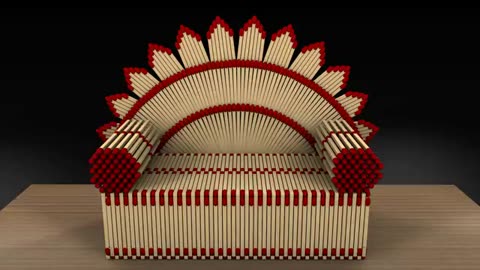 Matchstick art idea ! Amazing Miniature Royal Chair with Matches