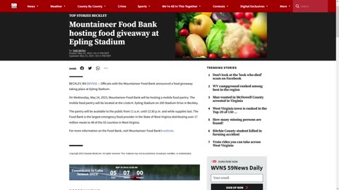 Mountaineer Food Bank Hosting Food Pantry in Beckley, WV on Wednesday, May 24, 2023
