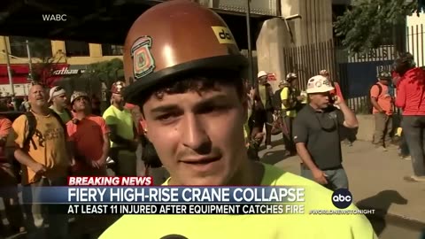 Manhattan crane partially collapses