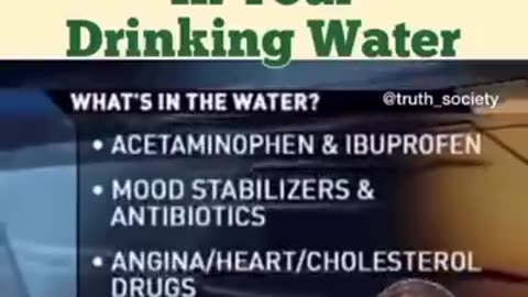 Drugs in your drinking water?