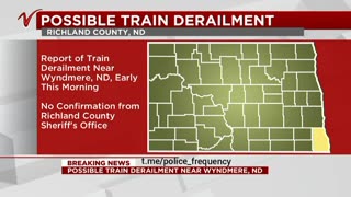 North Dakota: Emergency crews are responding to a train derailment with leaking