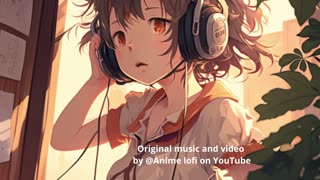 Anime Girl Listening To Lofi Jazz Music