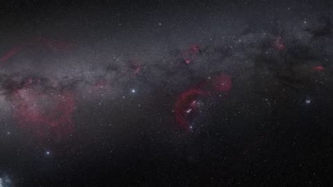 Flight Through Orion Nebula in Visible and Infrared Light