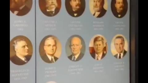 The White House Visitor's Center President Wall