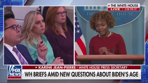 KJP almost forgets how to speak when Fox reporter asks if Biden will survive second term