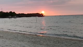 Beautiful sunset on the beach