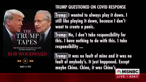 Trump Tells Woodward In 2020 He 'Wanted To Always Play It Down' On Covid