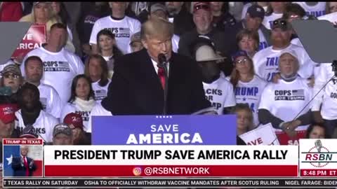 President Trump reads "the Snake" poem to a record setting crowd in Conroe, Texas (1/29/2022)