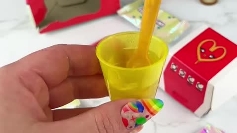 Happy Meal Food DIY Slime Mystery BOX Satisfying Video ASMR! #fidgets #asmr 🍟🍔