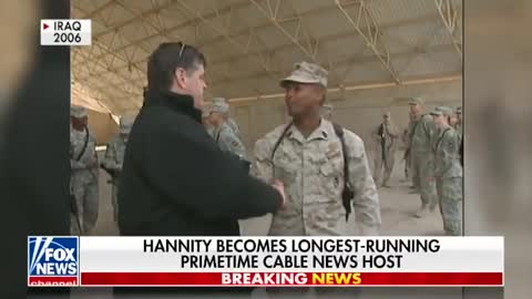 Hannity becomes longest-running primetime cable news host