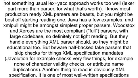How do you build an XML parser