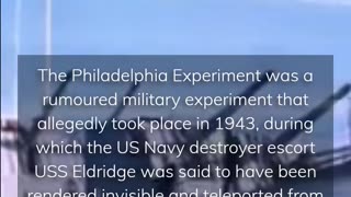 The Philadelphia Experiment