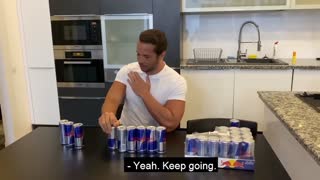 Tristan Tate Breaks The Record For Most Energy Drink Drunk In 3 Minutes!!