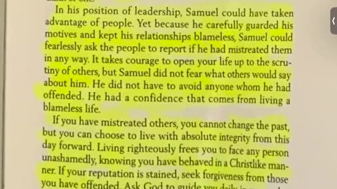 DAY 46- "THE TESTIMONY OF OTHERS" (1Kingdoms (1 Samuel) 12:3-4)- "The Qualities of Great Leadership"