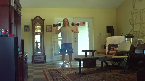 Dumbbell Standing Shoulder Press Exercise For The 4 Workout