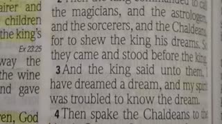 Daniel 2. Nebuchadnezzar's dream revealed by Daniel.