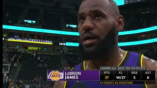 LeBron's game-winner lifts Lakers past Jazz in OT