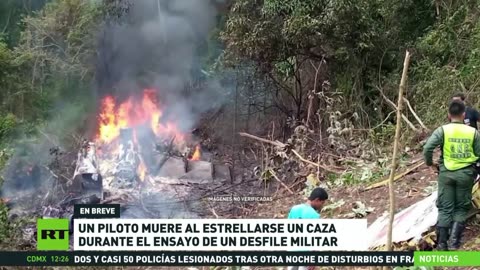 Se estrella un avión de la Fuerza Armada de Venezuela durante el ensayo de un desfile militar