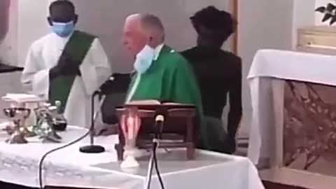 Man slaps Priest Before Taking Bible