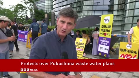 Protests as Japan prepares to release treated Fukushima nucl