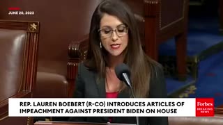 BREAKING NEWS: LAUREN BOEBERT INTRODUCES ARTICLES OF IMPEACHMENT AGAINST BIDEN ON THE HOUSE FLOOR