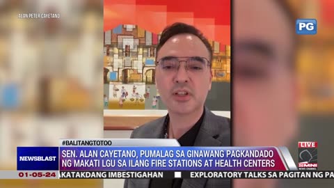 Sen. Alan Cayetano, pumalag sa pagkandado ng Makati LGU sa ilang fire stations at health centers