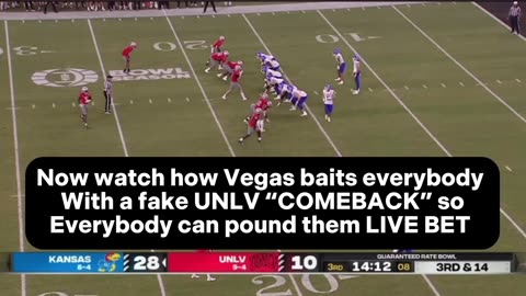 Rigged Kansas Jayhawks vs UNLV Rebels bowl game | Vegas making millions off LIVE BET SCAMS !!!