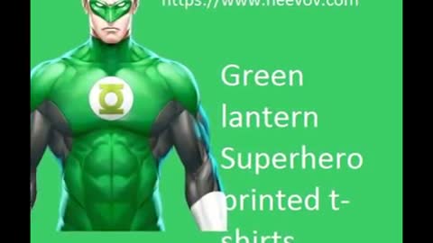Green Lantern Superman and Batman Superheroes Logo Printed T Shirts