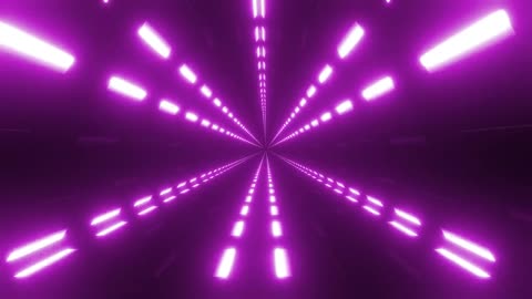 Tube with purple lights flashing dynamically